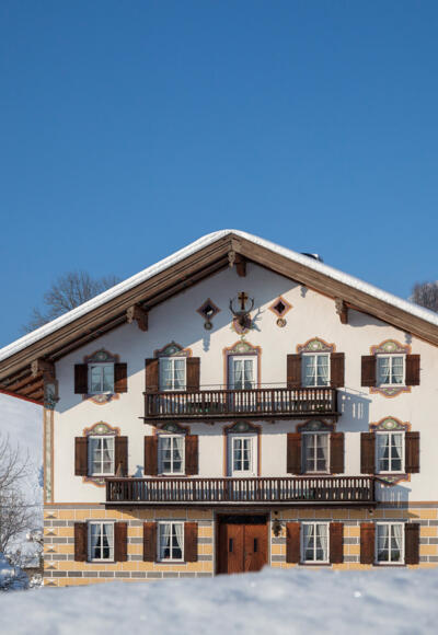 Bauernhof in Wegscheid im Winter