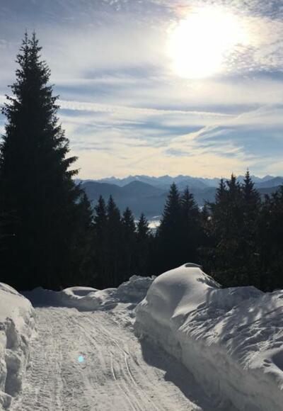 Blick von der Denkalm im Winter