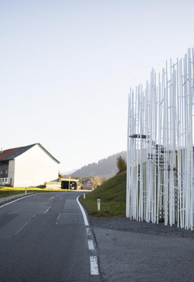 BUS:STOP Krumbach, Haltestelle Bränden