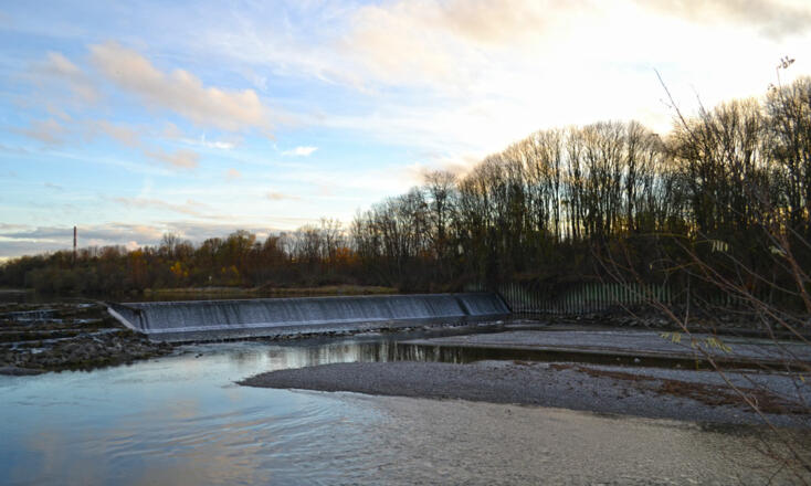 Schleifenroute - Augsburg Wehranlage an der Wertach