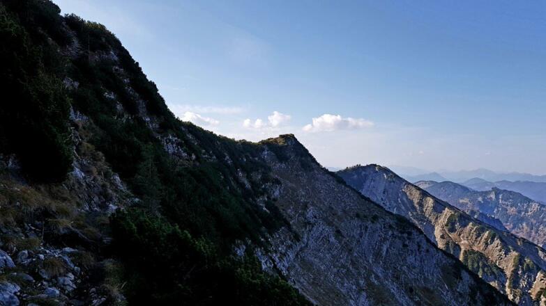 Weg zur Halserspitz Blick nach Westen
