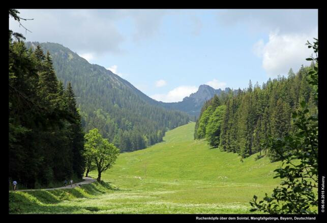Ruchenköpfe über dem Sointal, Mangfallgebirge, Bayern, Deutschland