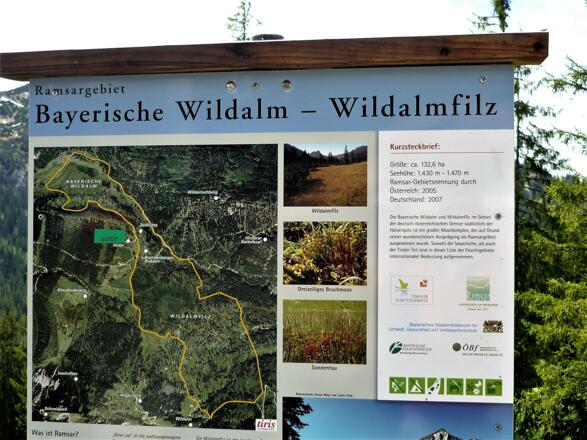 RAMSAR-Infotafel an der Gufferthütte