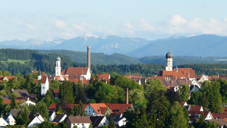 Schongau mit Alpenpanorama