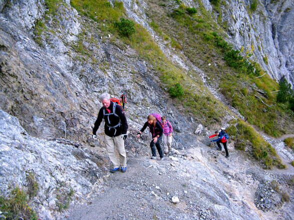 In der steilen Wand!