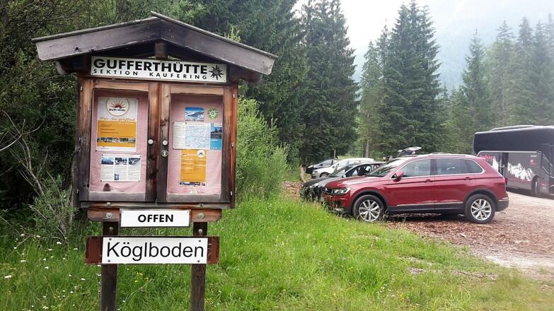 Start am Parkplatz Köglboden