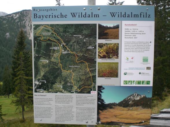 RAMSAR Infotafel an der Gufferthütte