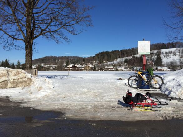 Einstieg Haushamer Sportplatz Loipe