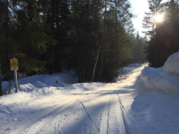 Abfahrt nach dem Wertstoffhof, Richtung Kreuth