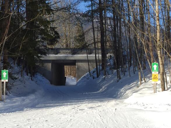 Unterführung zur Sonnenloipe Scharling-Oberhof