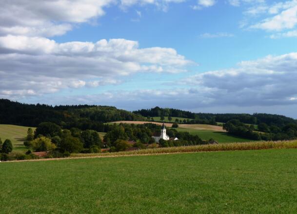 Blick auf Kirchberg bei Schatzbach