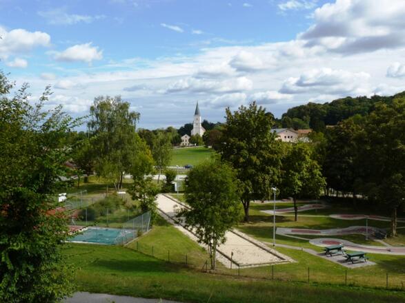 Blick vom Damm auf Postmünster