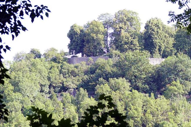 Blick auf die Südflanke der Alten Burg