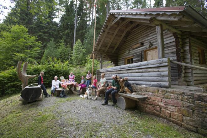 Rast an der Essiggrundhütte