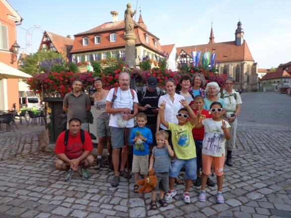 Pilgergruppe in Feuchtwangen