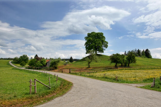 Landschaft an der Romantischen Straße