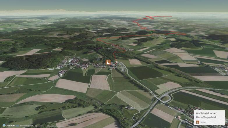 Pilgerweg in Bayerisch-Schwaben: Bayr-Schwäb-JW: Maria Vesperbild - Kirchheim in Schwaben