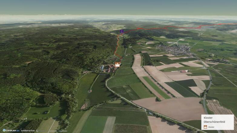 Pilgerweg in Bayerisch-Schwaben: Bayr-Schwäb-JW: Oberschönenfeld - Maria Vesperbild