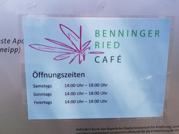 Benninger Ried Cafe Öffnungszeiten