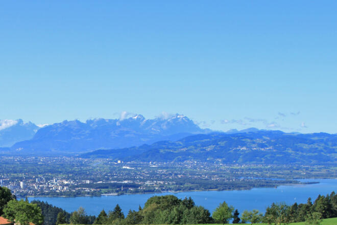 Eichenberg_Ausblick auf den Bodensee und das Säntismassiv