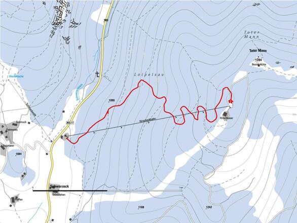 Streckenverlauf des Hirscheckblitzs