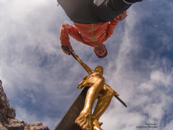 Gipfelselfi Stefan Stadler auf dem Hocheck