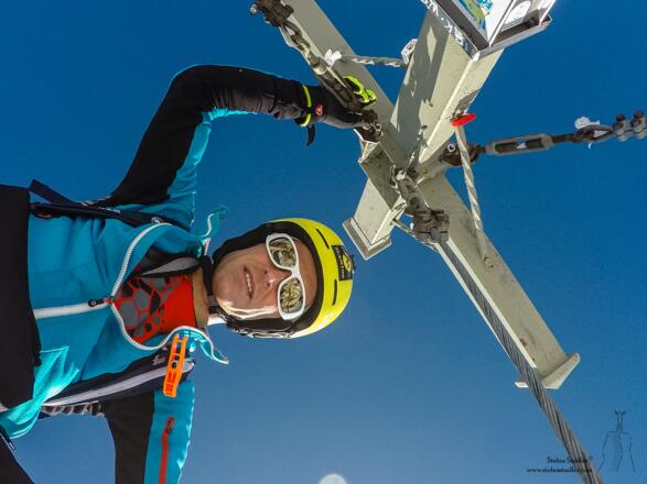 Selfie Stefan Stadler an der Watzmann Mittelspitze.