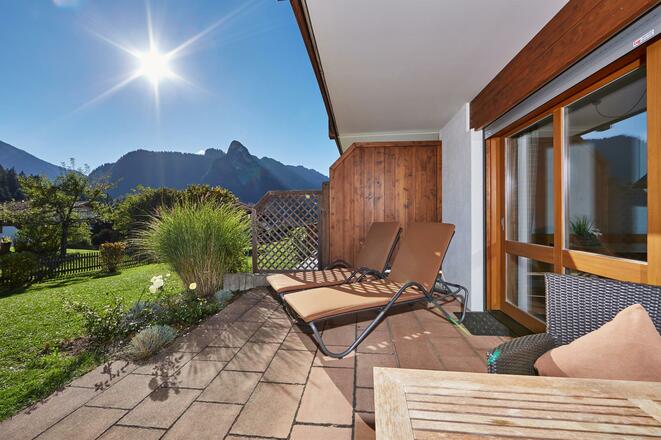 Terrasse Wohnung Bergkristall