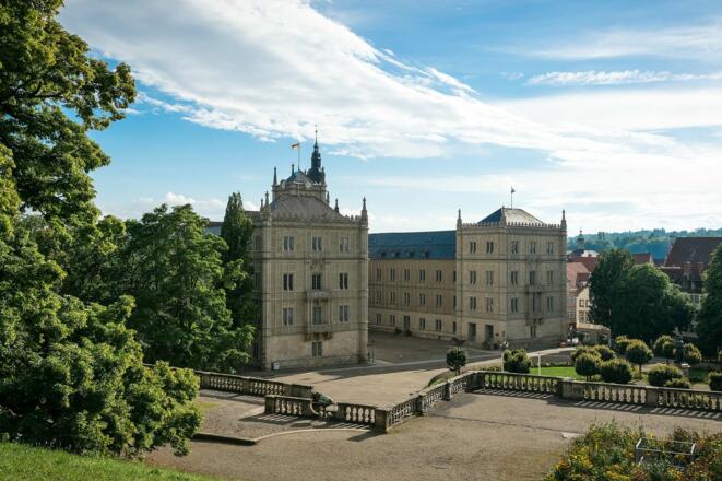 Schloss Ehrenburg vom Hofgarten aus - Coburg