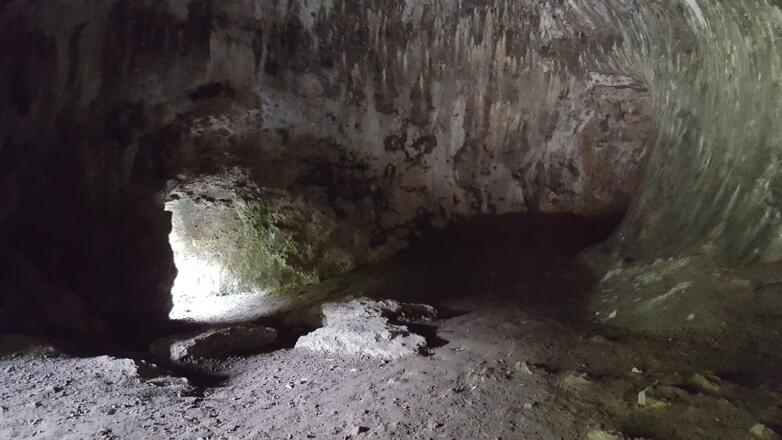 In der riesigen Halle der Kühloch-Höhle bei Tüchersfeld