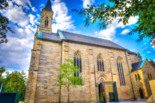 Blick aus Richtung Hofgarten - St. Augustin - Coburg