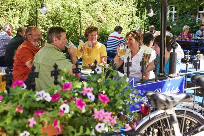 Biergarten der Kulmbacher Kommunbräu