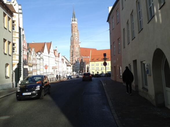 Einfahrt in die Altstadt von Landshut