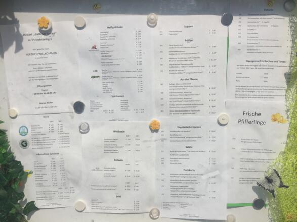 Speisekarte 