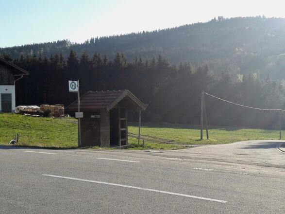 Kreisstraßenquerung in Grün (bei Kalteck)