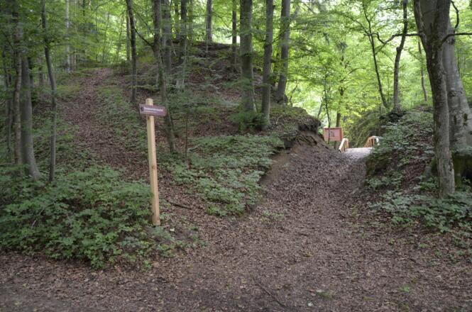 Auf dem Weg zu Station 8 - gut ausgeschilderter Pfad