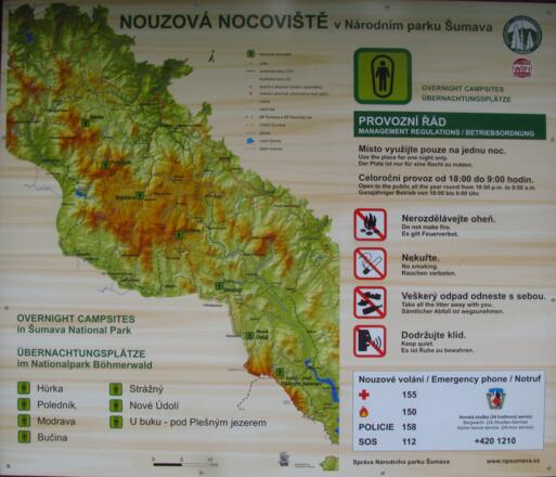 Zeltplatzübersichtskarte beim Zeltplatz U buku