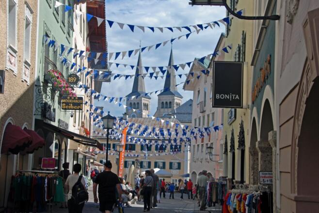 In der Marktstraße von Berchtesgaden