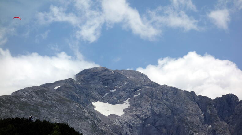 Rückblick zum Hohen Göll, 2522m.