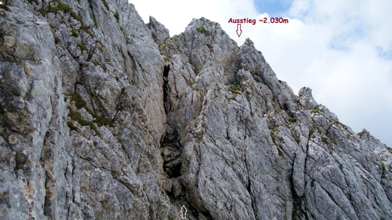 Ausstieg Mannl- Klettersteig