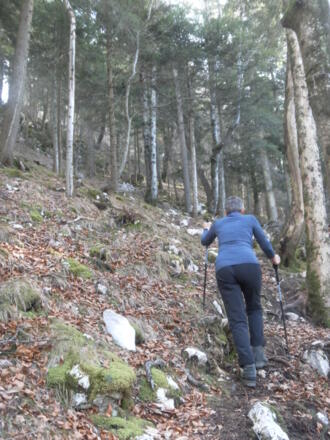 Steilflanke zum Gipfelplateau