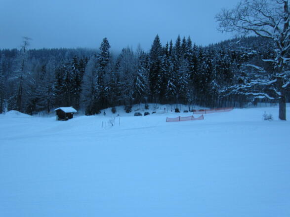 Parkplatz unterhalb der Mautstelle