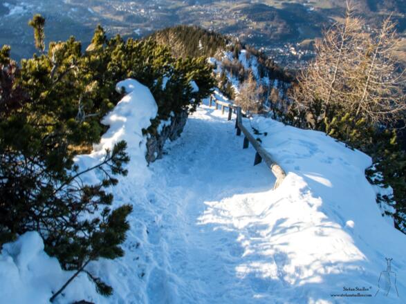 Vorsicht an der Engstelle, gleich unter dem Kehlsteinhaus.