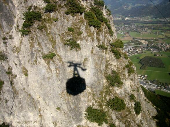 Untersberg. Talwärts mit der Seilbahn