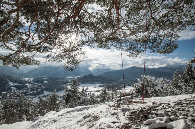 Hutschplatz Marxenhöhe: Schaukeln mit Watzmannblick