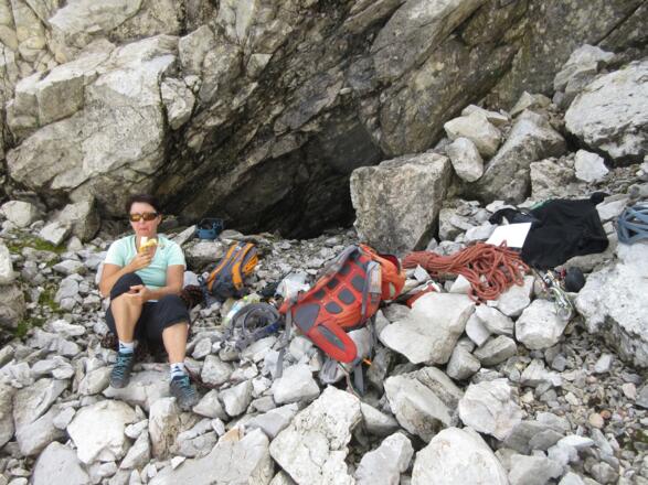 am Einstieg gibt es noch ein schattiges Plätzchen