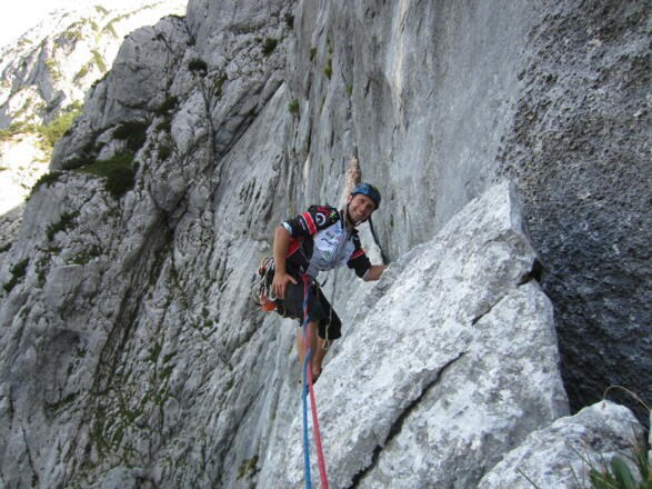 schöne Kletterstellen an der Großen Schuppe bei der Querung in den Trichter