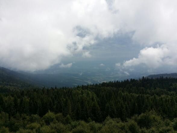 Blick vom Hirschenstein in die Donauebene