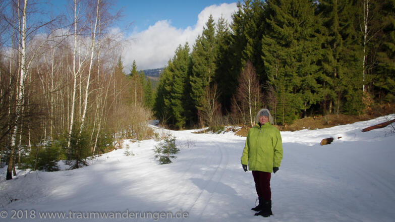 Winterwanderweg mit Traumwanderin
