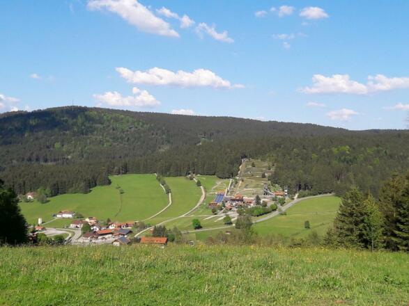 Blick zur Sommerrodelbahn von Maibrunn